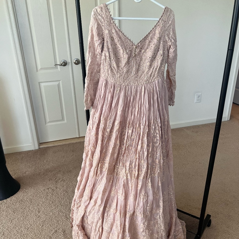 Light Pink Indian Formal Anarkali Gown